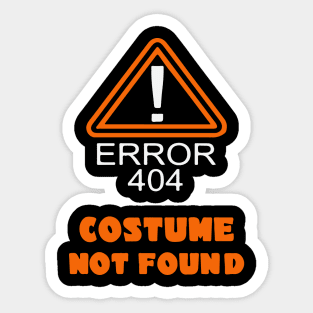 404 Error Costume Not Found Sticker